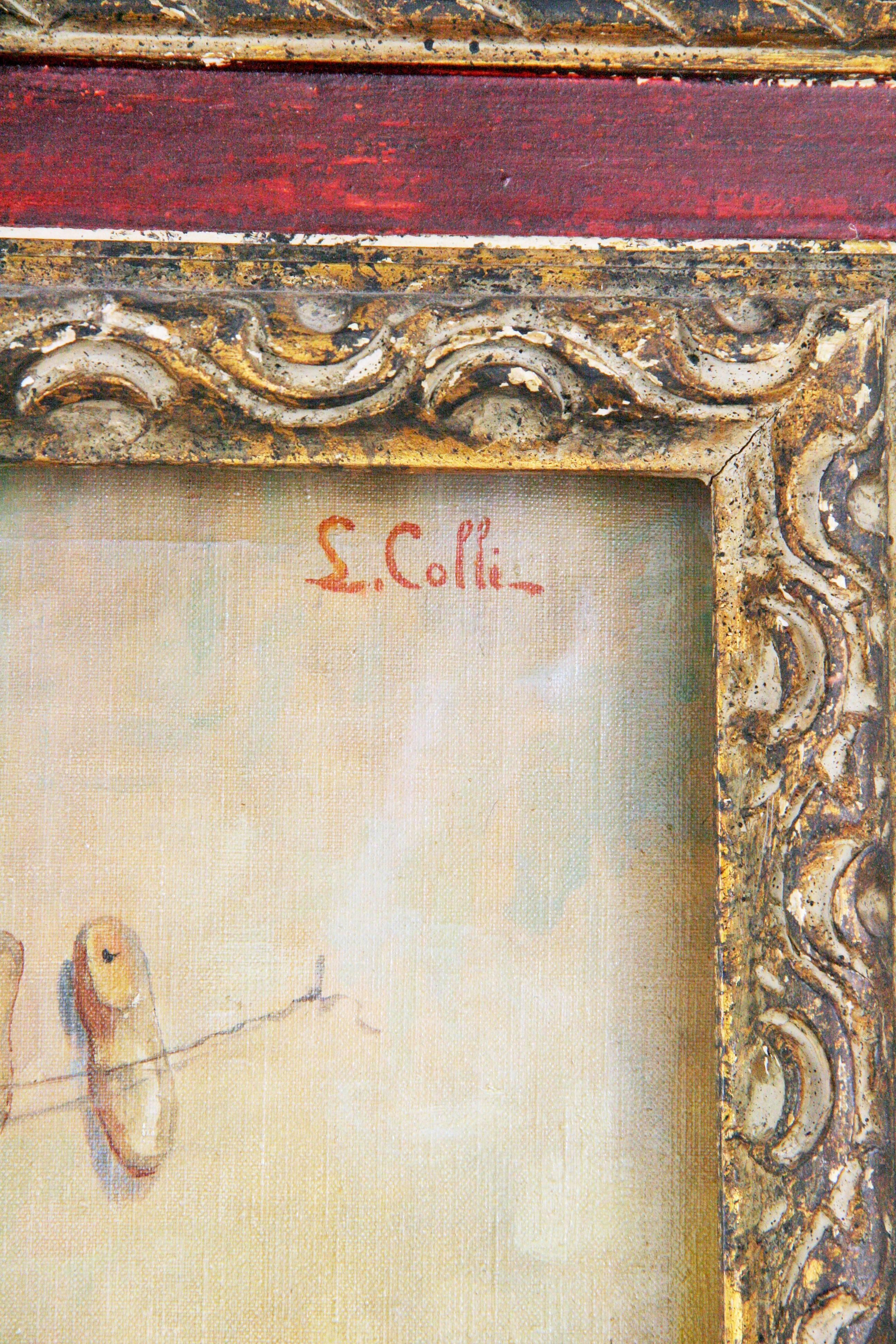 Antique  Italian Cobbler Figurative Oil Painting  by L. Colli 1920 For Sale 2