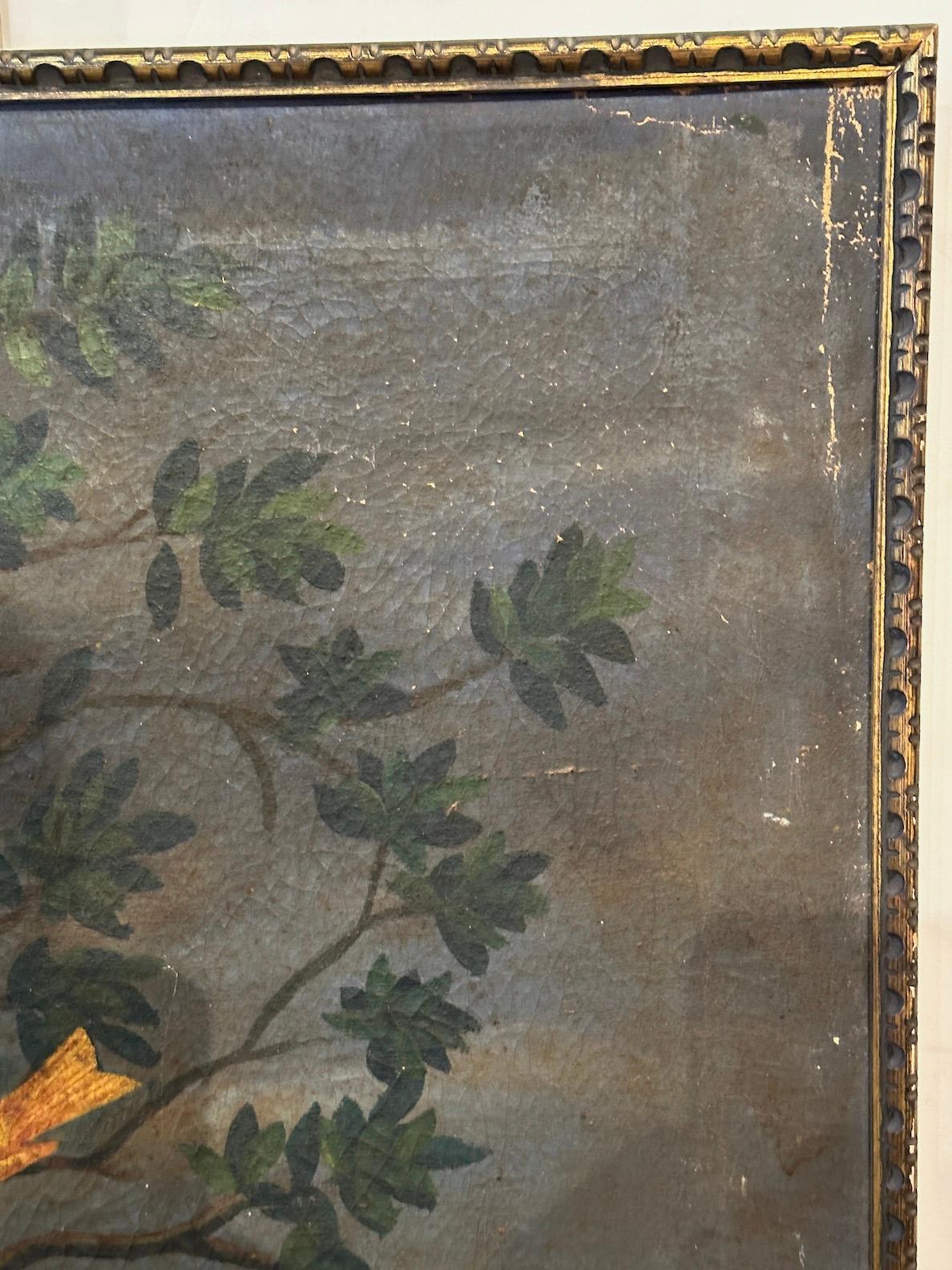 Antiguo árbol genealógico italiano Óleo sobre lienzo en venta 3