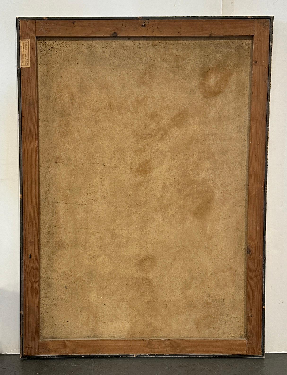 Antiguo árbol genealógico italiano Óleo sobre lienzo en venta 4