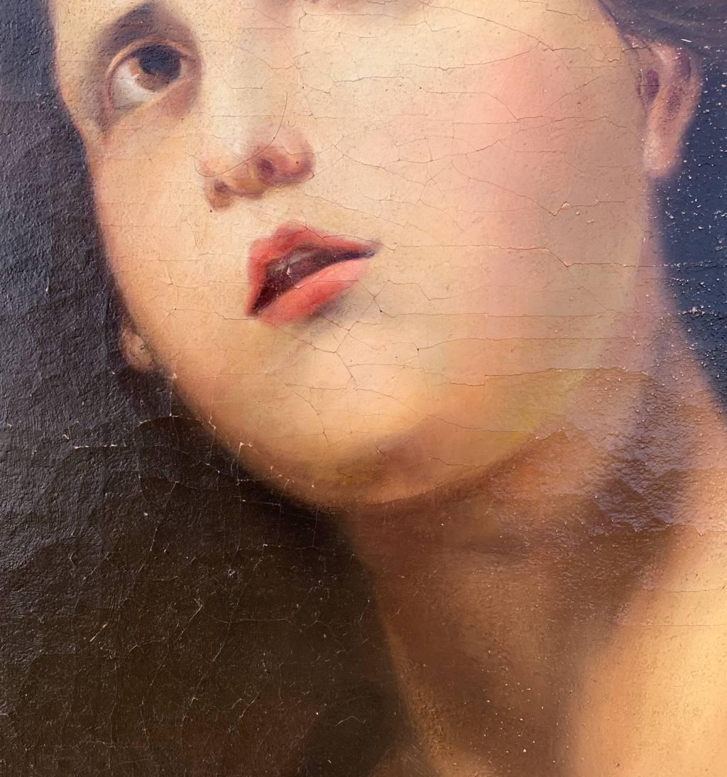 Antique Italian painter - 18th-19th century figure painting - Oil on canvas 1