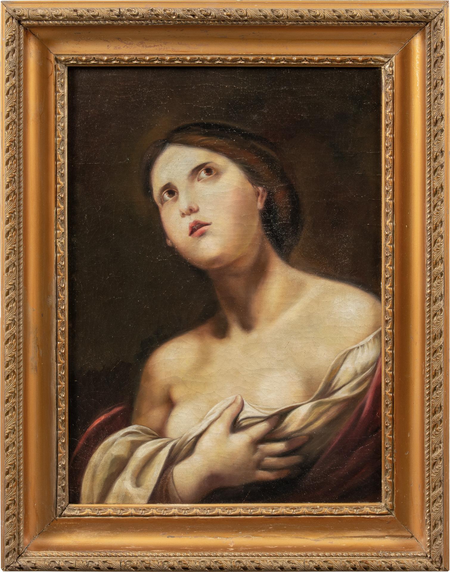 Portrait Painting Unknown - Peintre italien ancien - Peinture de personnages du 18e-19e siècle - Huile sur toile