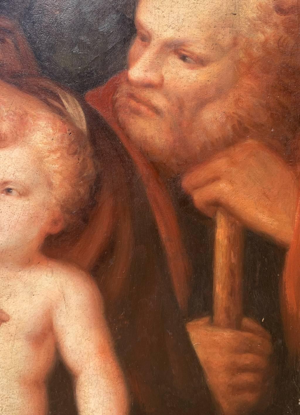 Antico pittore italiano - Dipinto di figura del XVIII/XIX secolo - Vergine Bambina 6