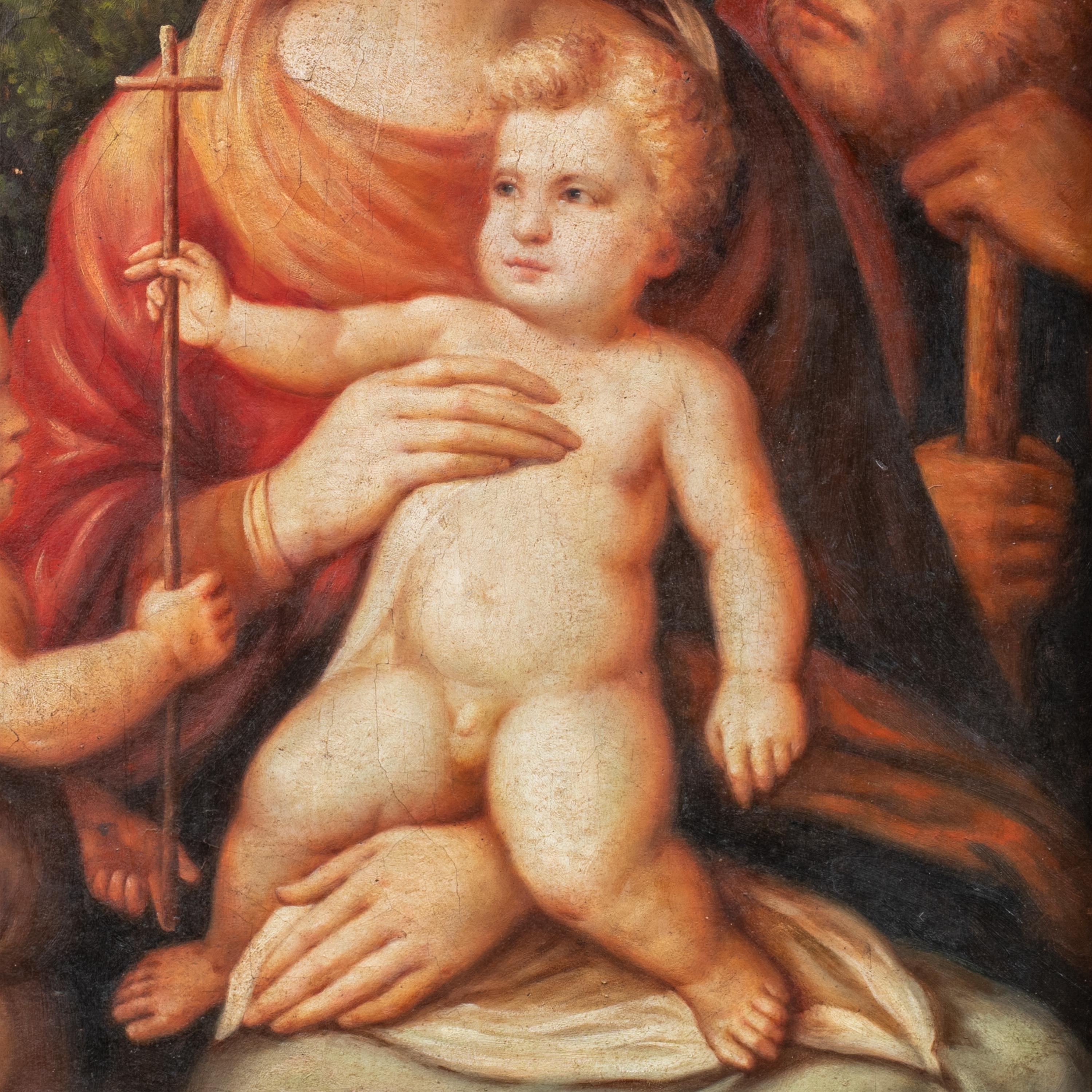 Antico pittore italiano - Dipinto di figura del XVIII/XIX secolo - Vergine Bambina - Painting di Unknown