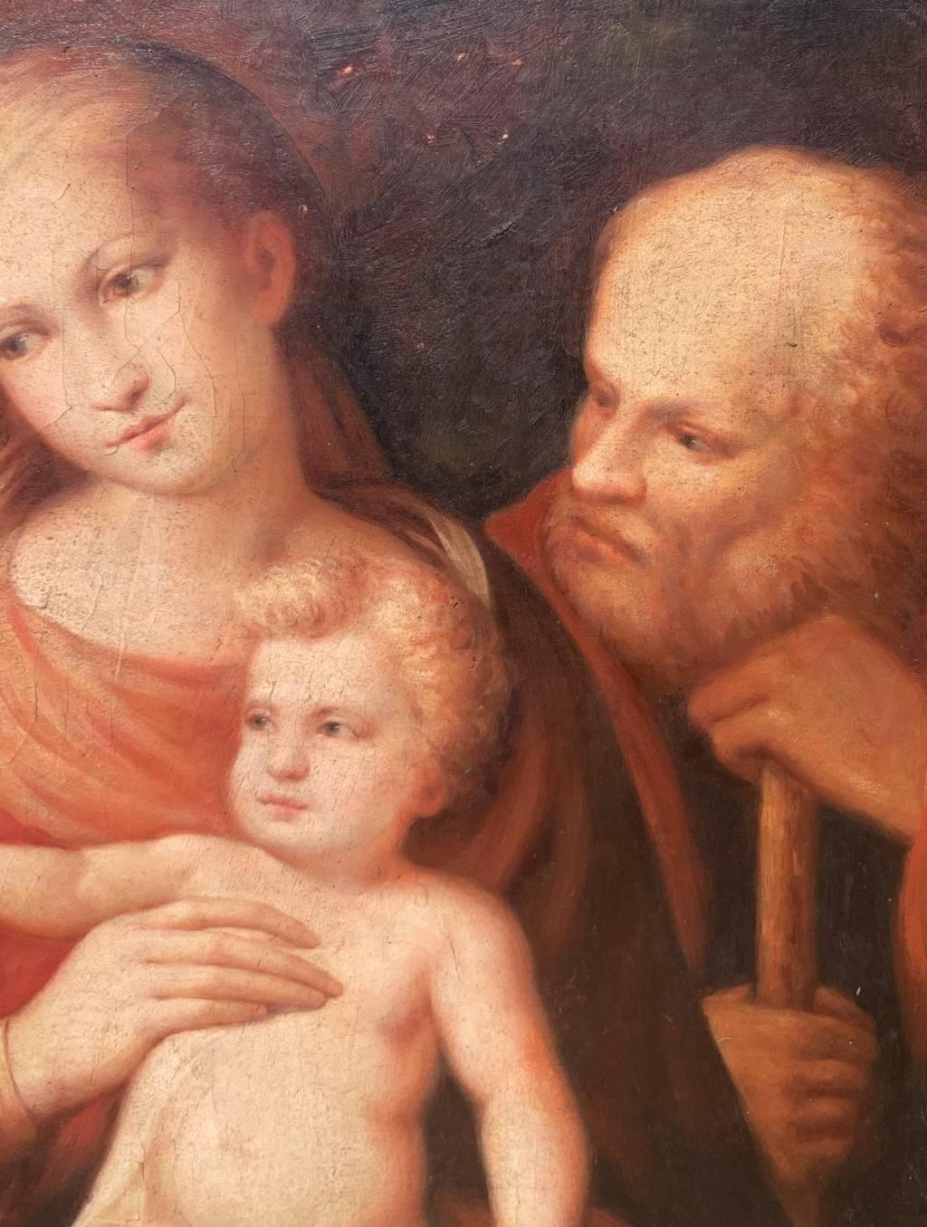 Antico pittore italiano - Dipinto di figura del XVIII/XIX secolo - Vergine Bambina 1