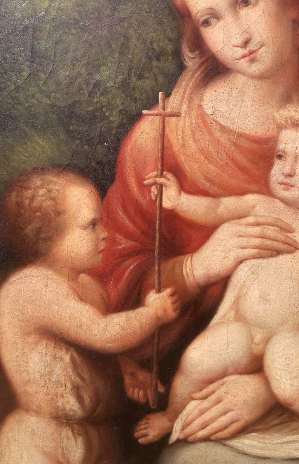 Antico pittore italiano - Dipinto di figura del XVIII/XIX secolo - Vergine Bambina 2