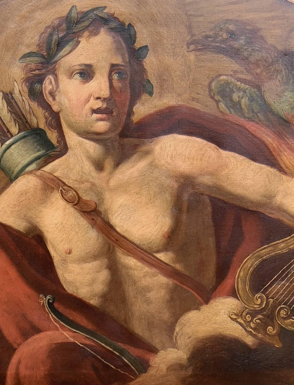 Pintor italiano (siglo XVIII) - Apolo.

94 x 106 cm

Óleo antiguo sobre lienzo, sin marco.

Informe de estado: Lienzo original. Buen estado de conservación de la superficie pictórica, hay signos de envejecimiento y desgaste.


- Este artículo se