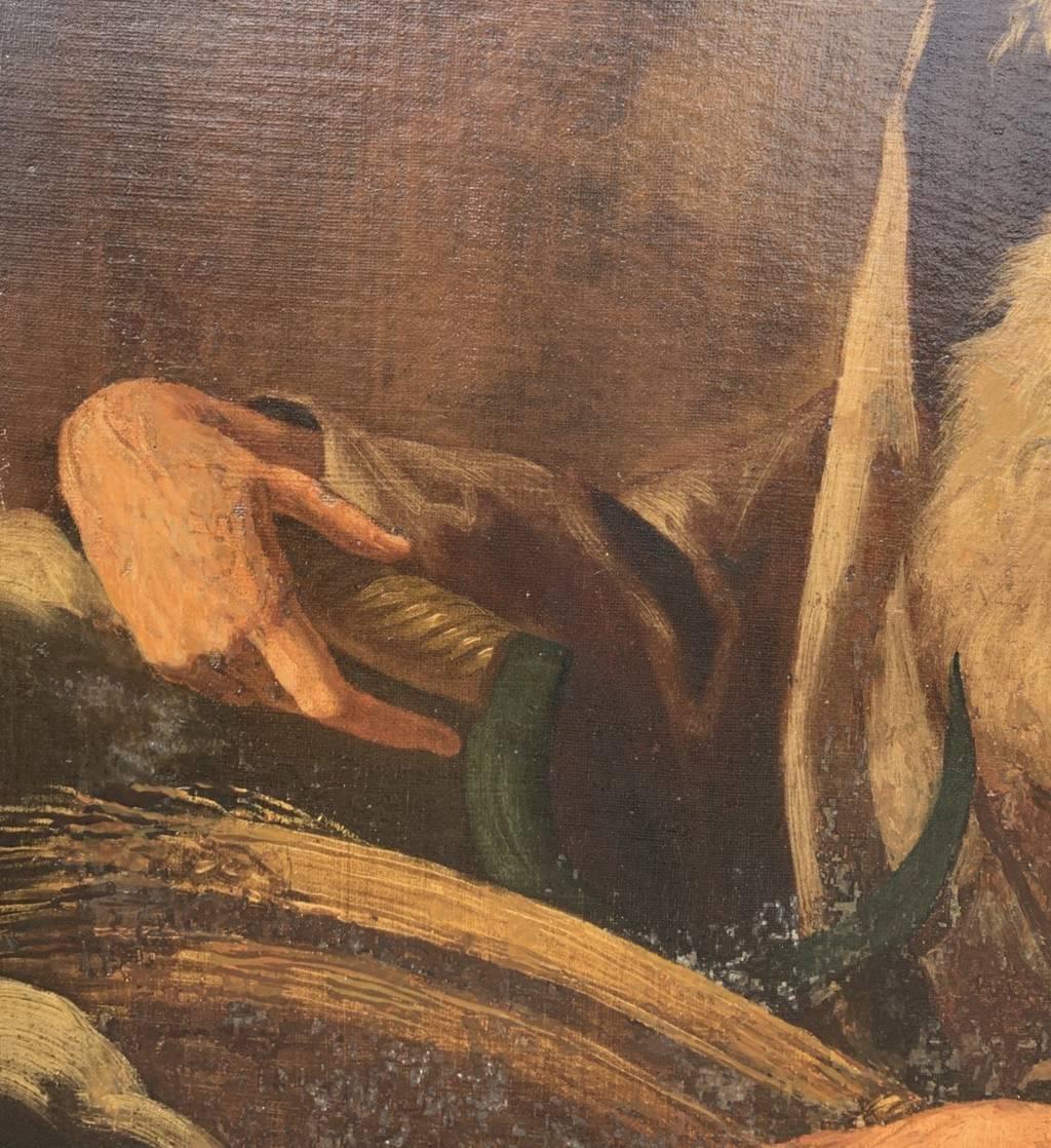Italian painter (18th century) - Chrono.

90.5 x 106 cm.

Antique oil painting on canvas, without frame (not signed).

Condition report: Lined canvas. Good state of conservation of the pictorial surface, there are signs of aging and wear.


- This