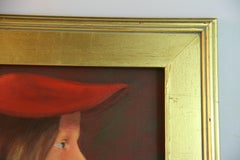 Retrato antiguo de un joven príncipe noble italiano, óleo sobre lienzo, enmarcado