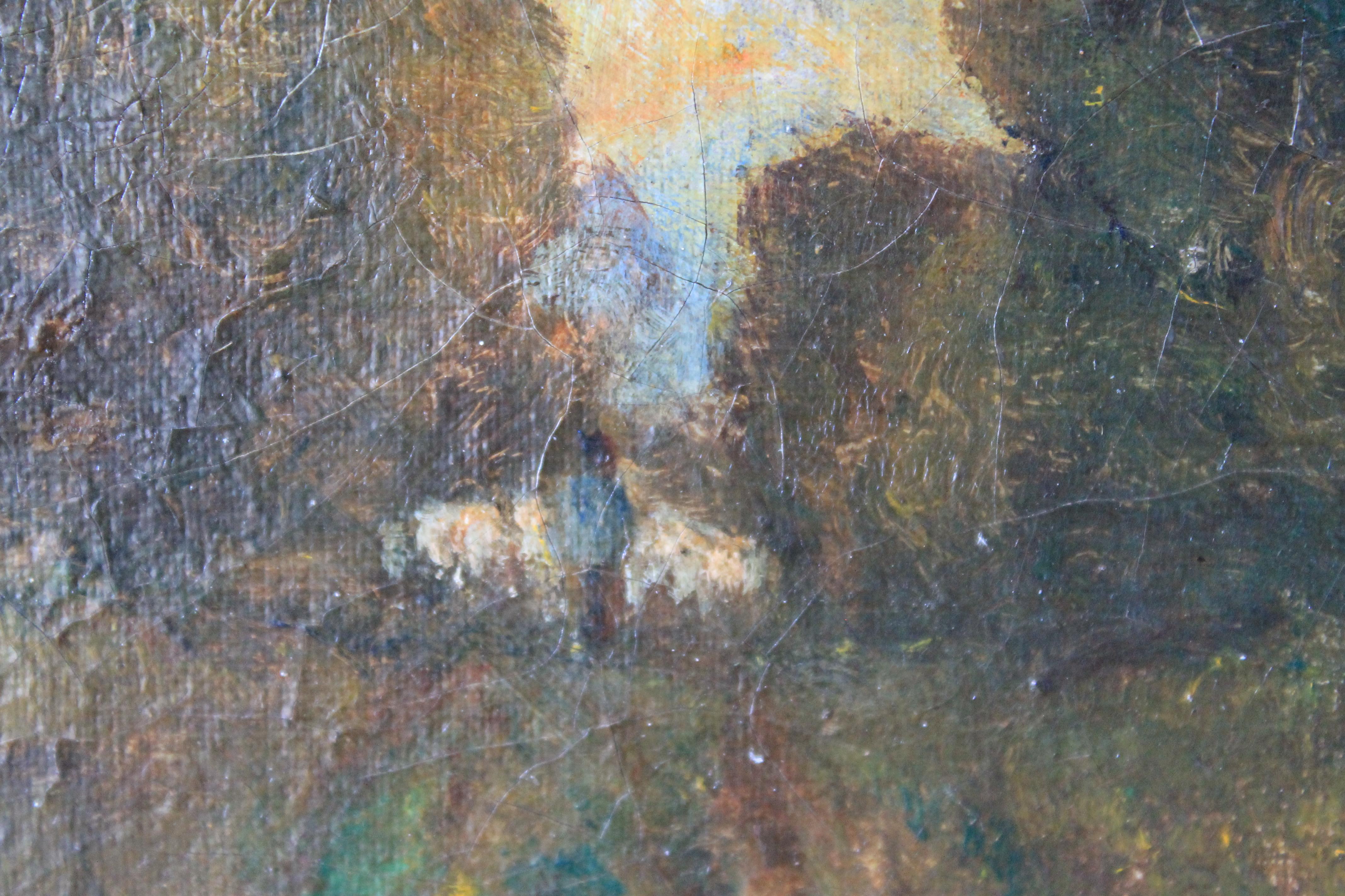 Antique Landscape oil painting, French School 1