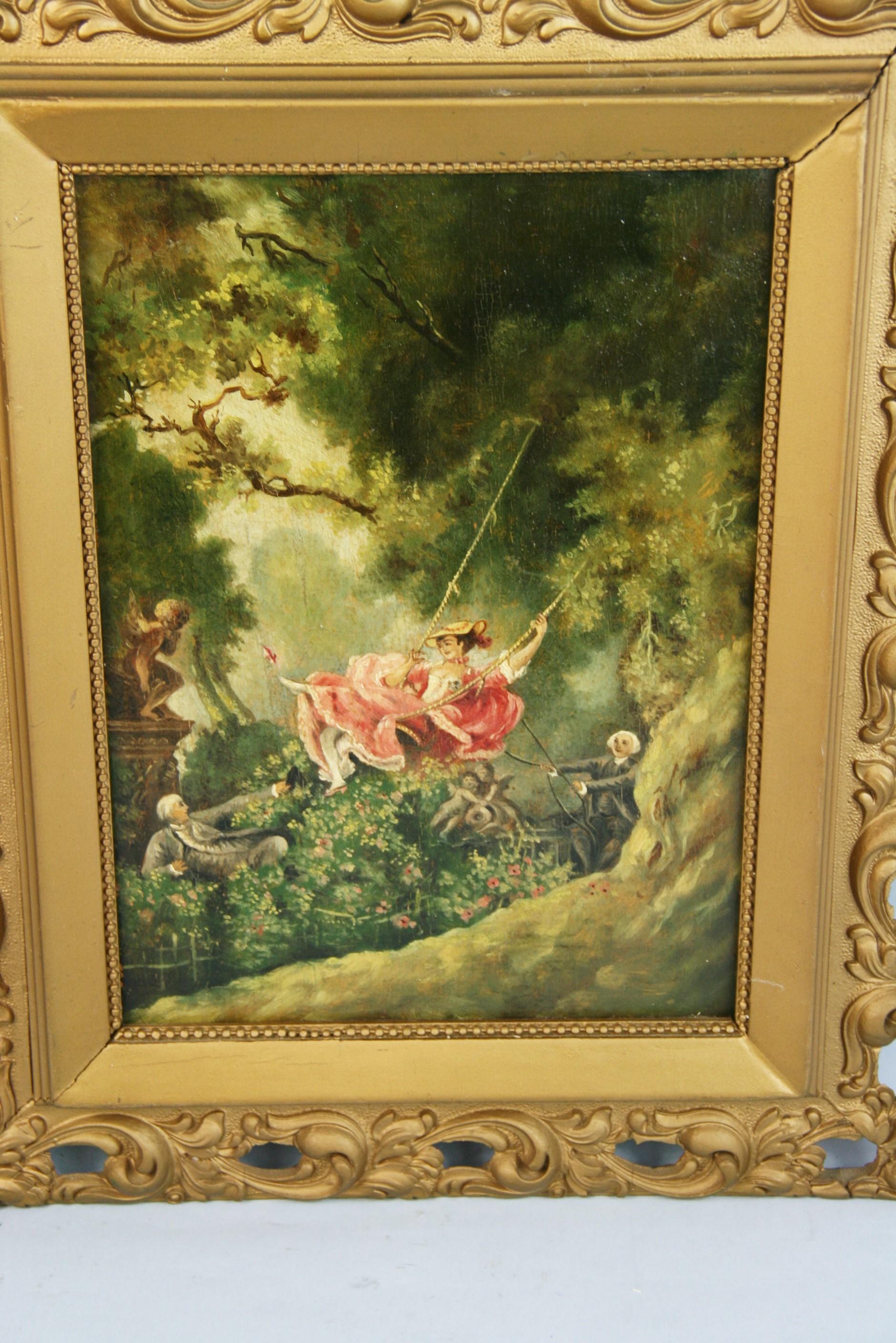 girl swinging painting