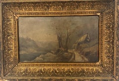 Antique Landscape, Original Oil Painting