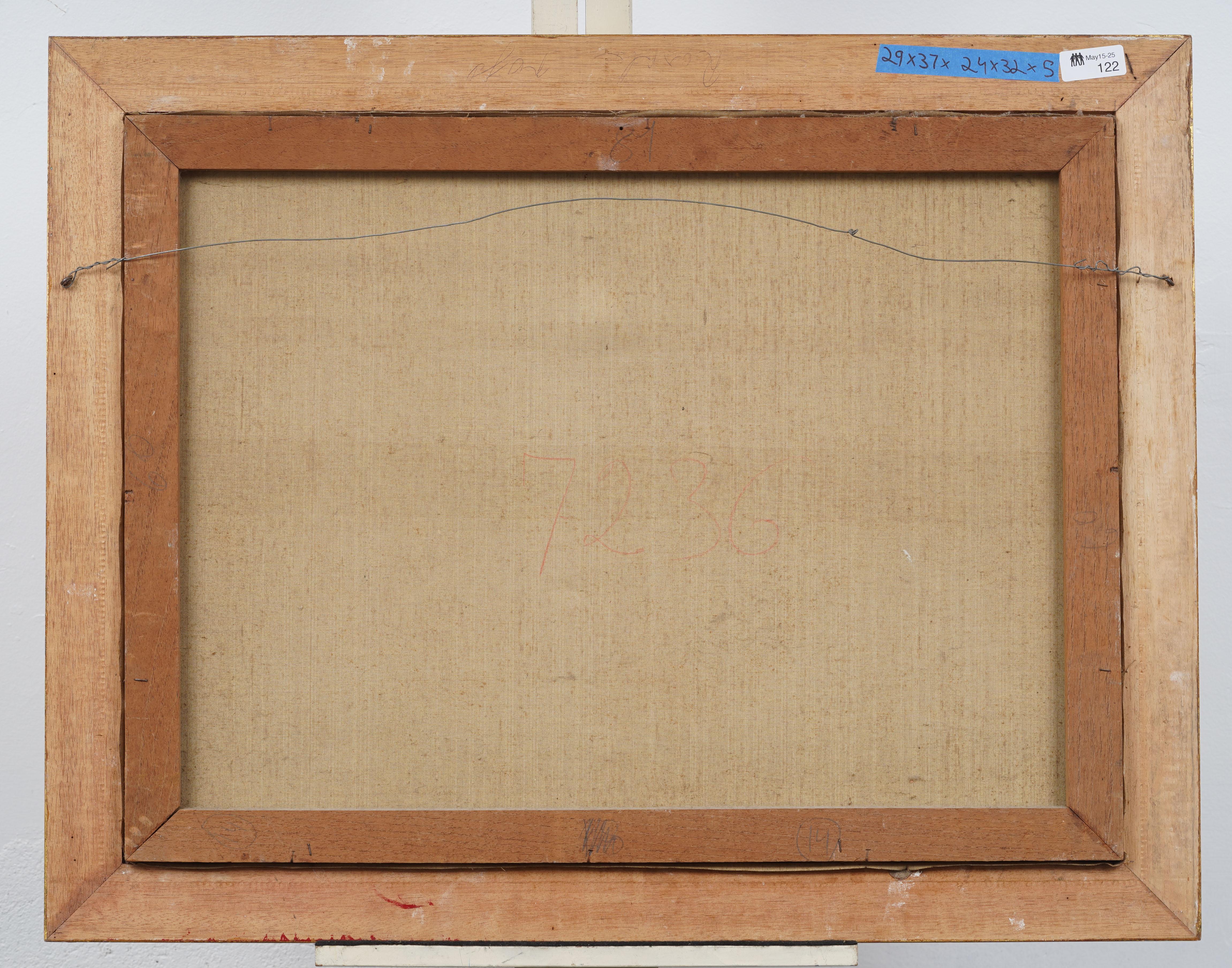 Peinture à l'huile de paysage Impressionniste Américain Giltwood encadrée en vente 3