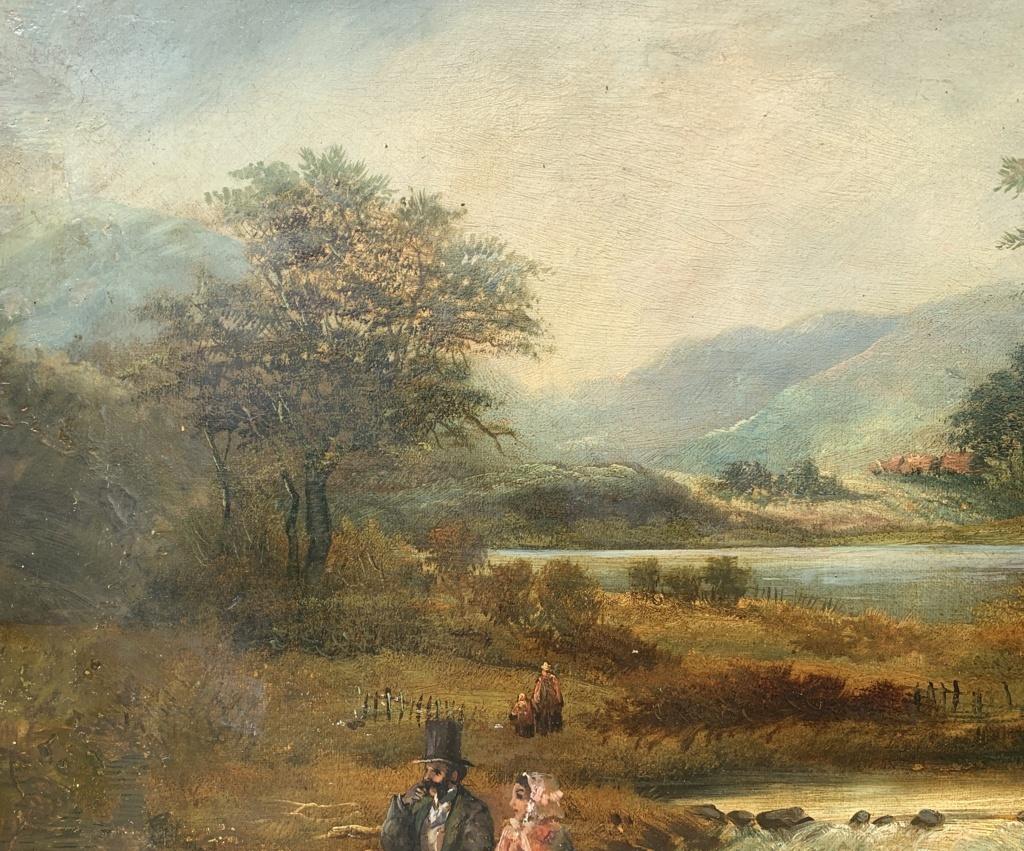Antique naturalistic painter (European school) - 19th century landscape painting - Old Masters Painting by Unknown