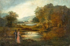 Antique naturalistic painter (European school) - 19th century landscape painting