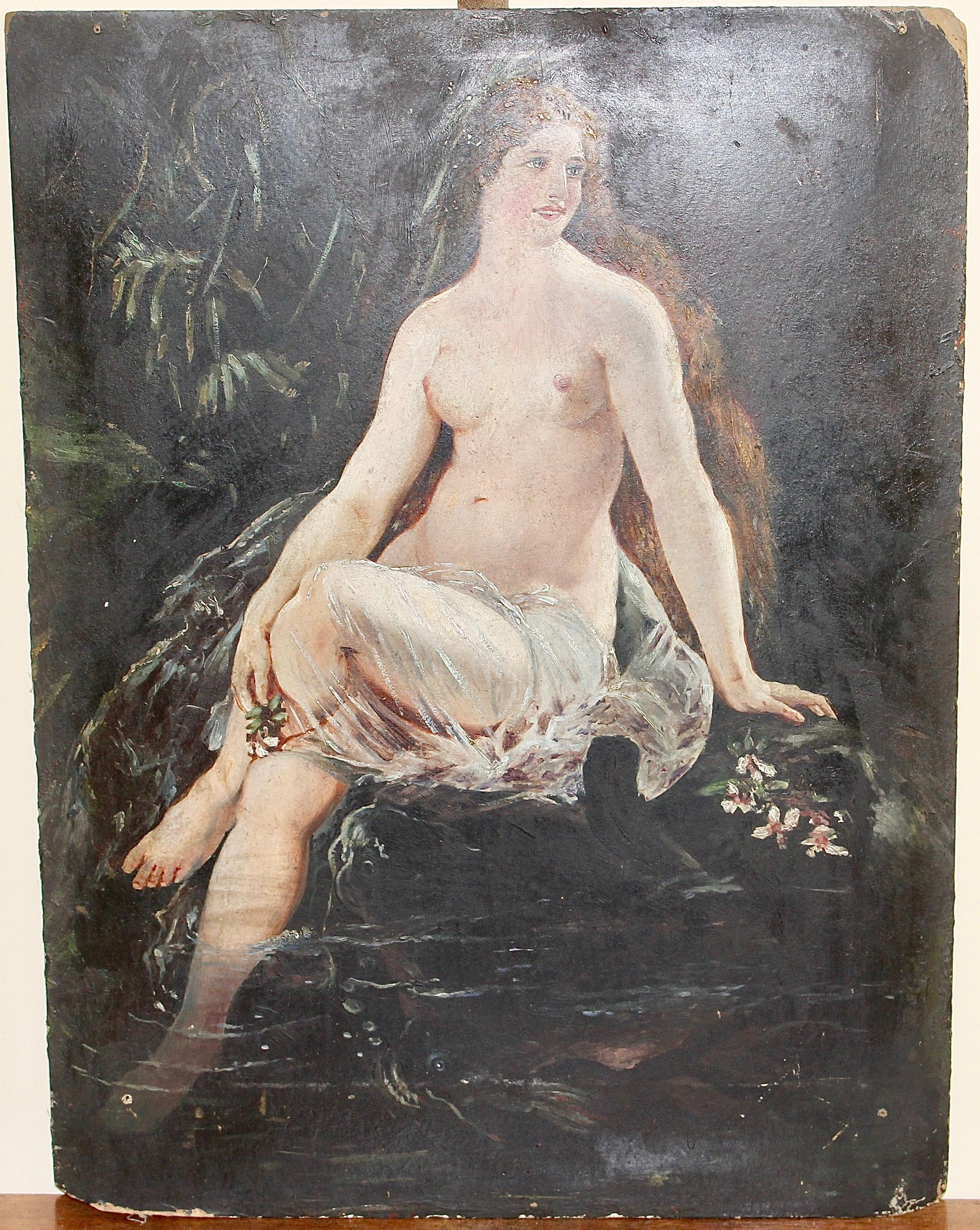 nude mermaid painting