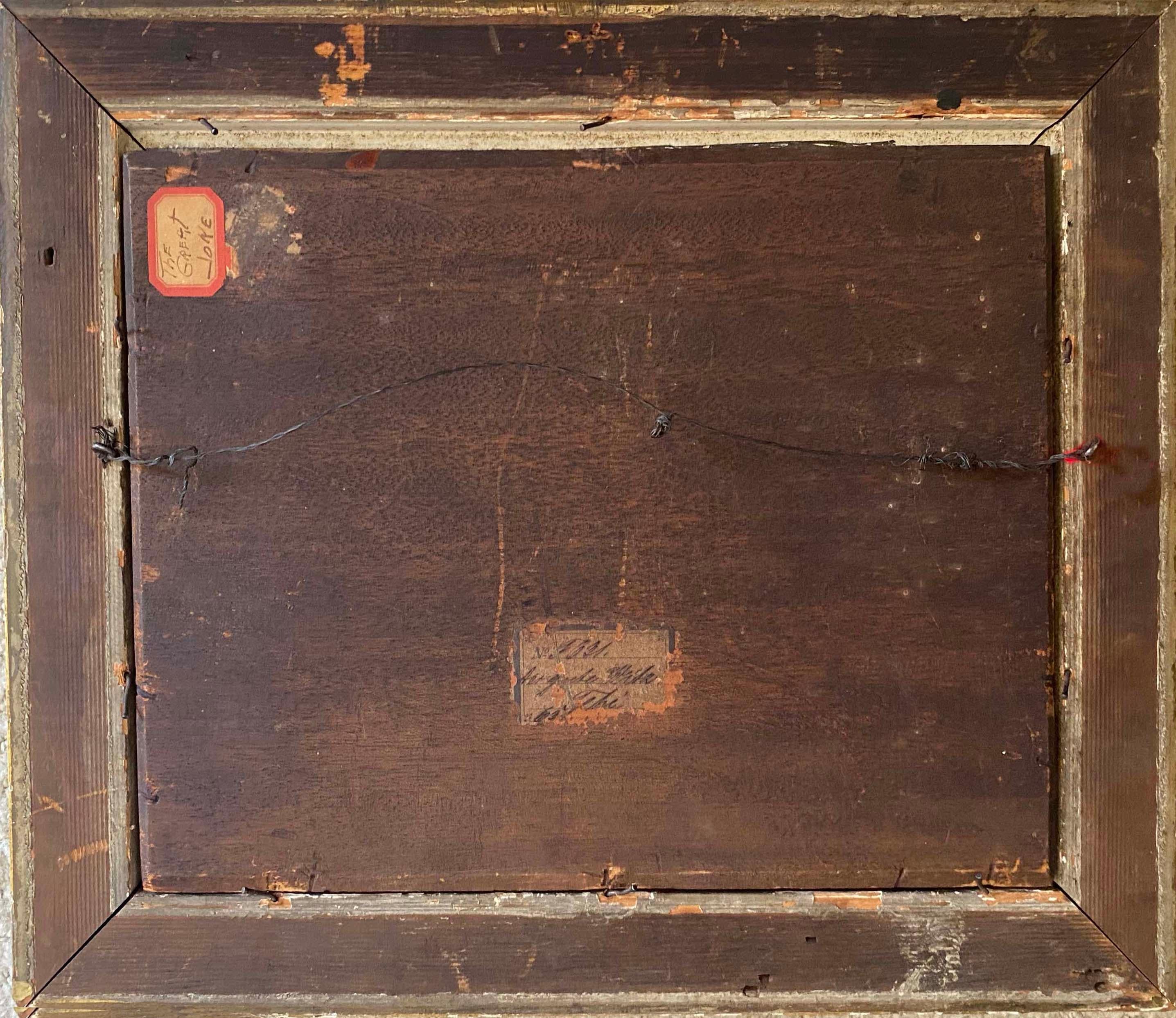 Antico dipinto a olio di soldati e donna per strada - Painting Realismo di Unknown