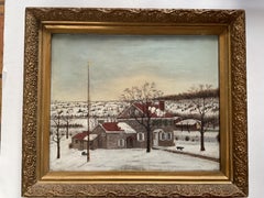 Vintage Oil Painting of Washington’s Headquarters, Valley Forge, Pa ca 1890’s