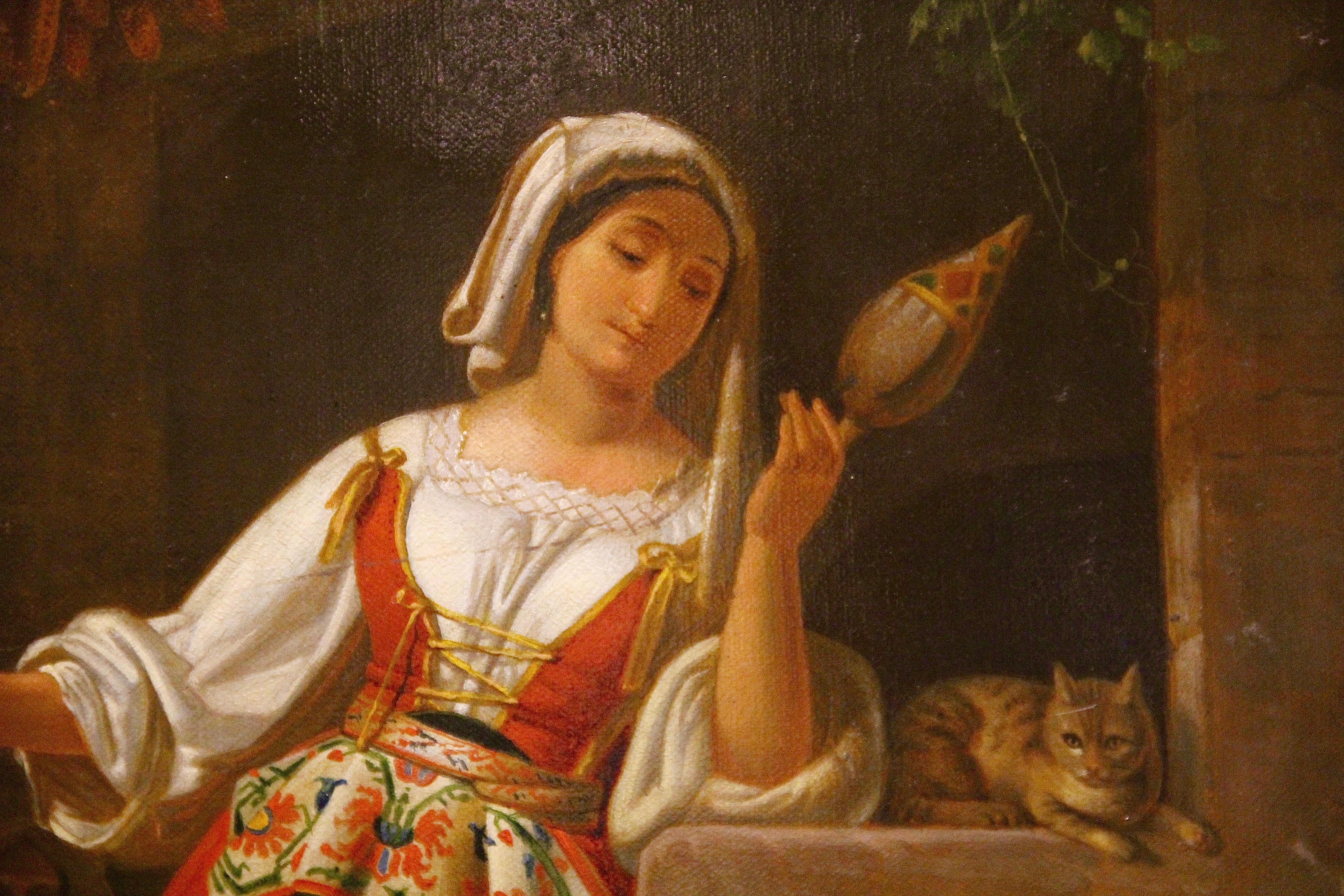Antique oil painting. Oil on canvas. 19th century. 