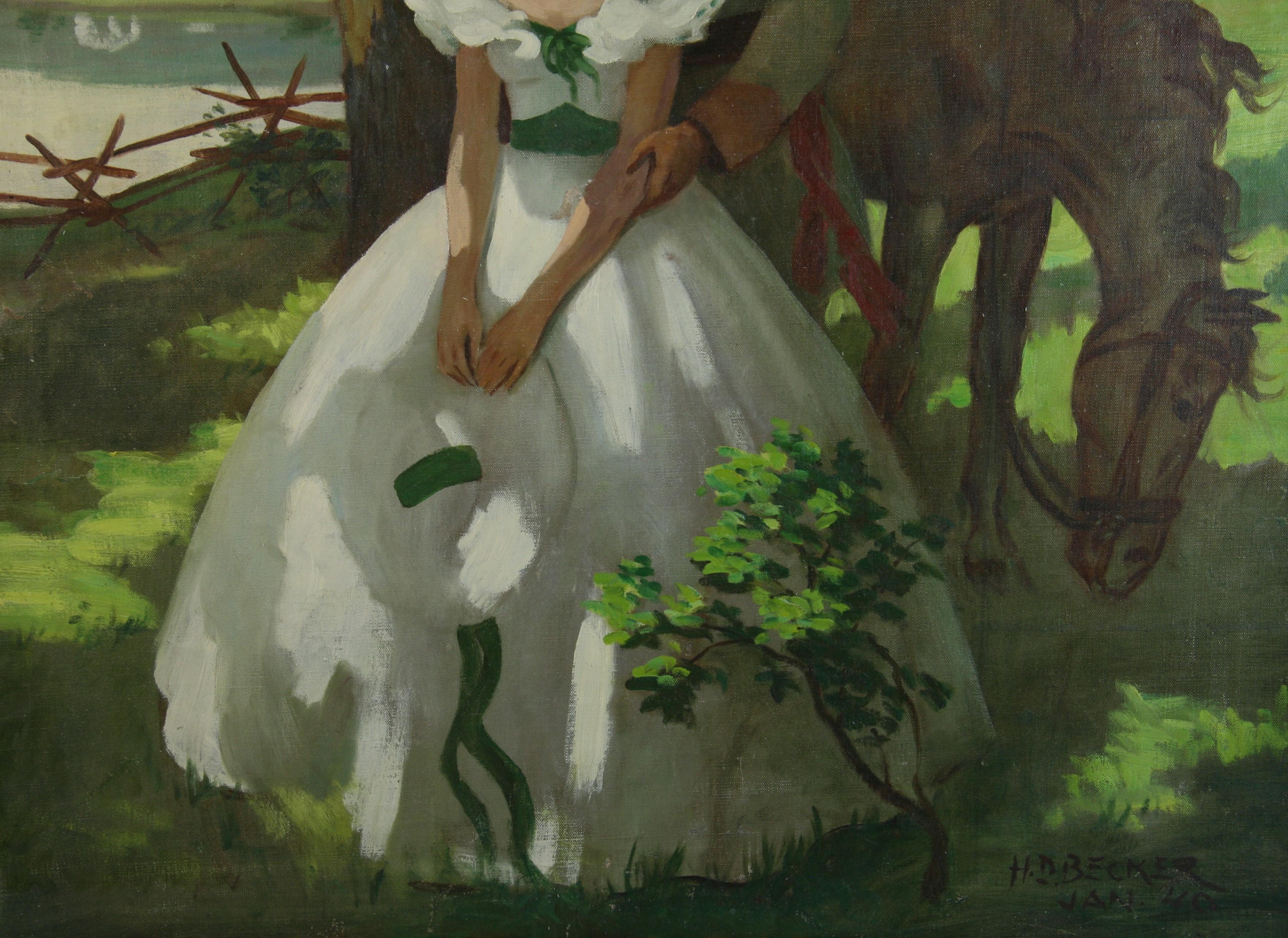 Pintura al óleo antigua 
