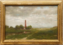 Peinture ancienne de la Floride, école du sud, phare de plage, encadrée, paysage marin