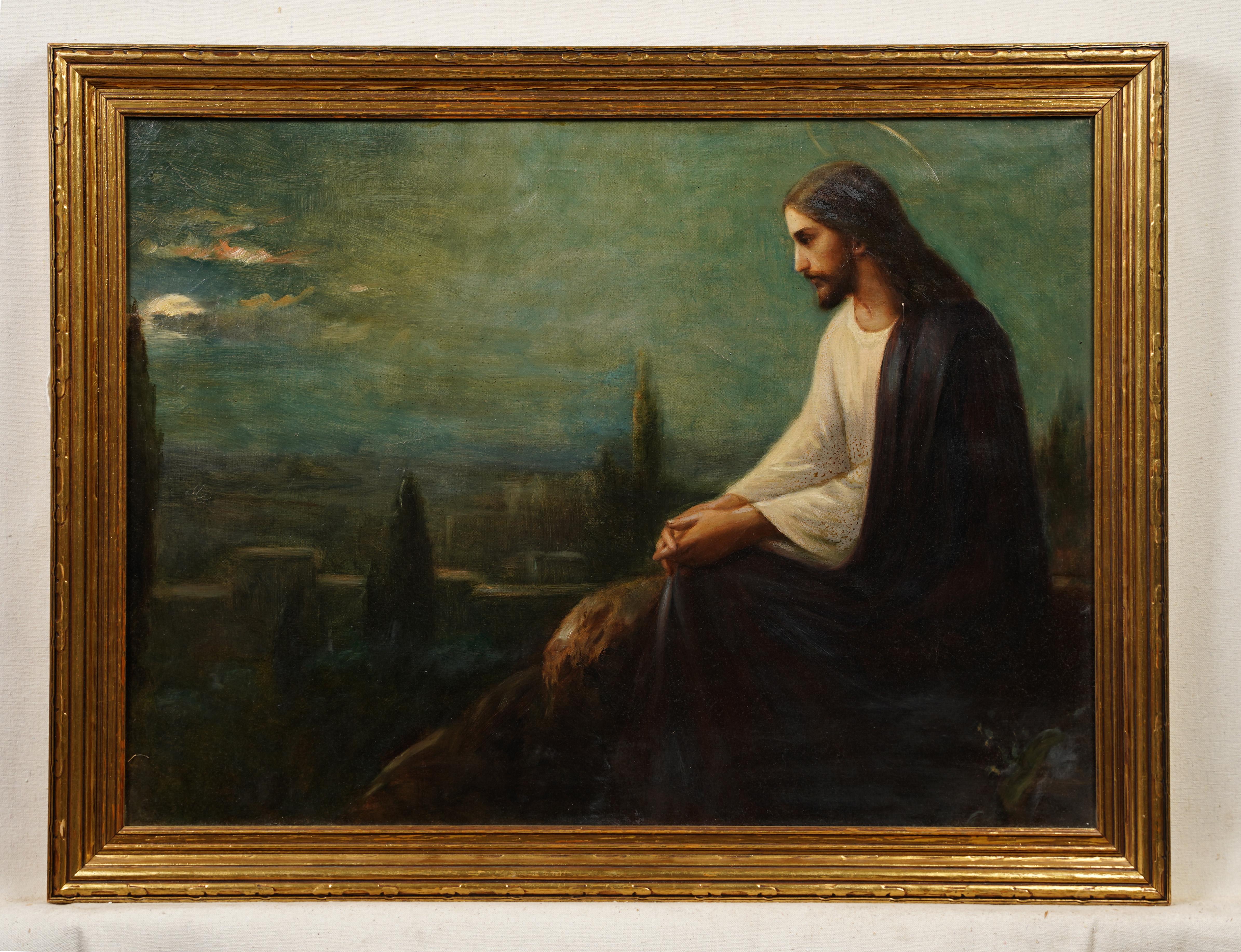 Antique American impressionist oil painting.  Oil on canvas.  Framed.  No signature found.