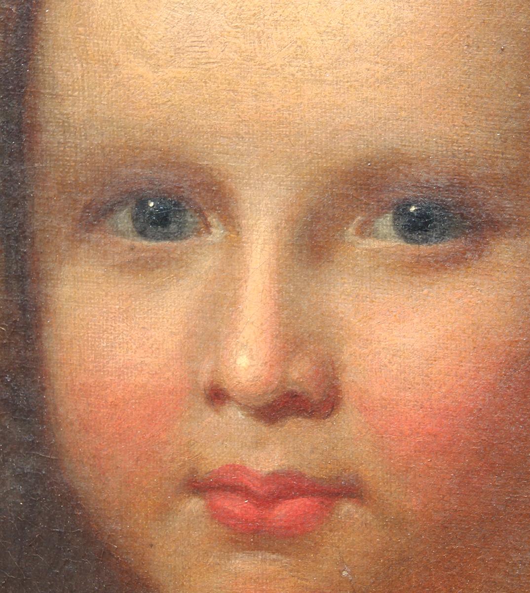 Antikes ovales realistisches Porträt einer jungen Dame im Angebot 4