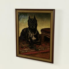 Antique Painting of a Dog