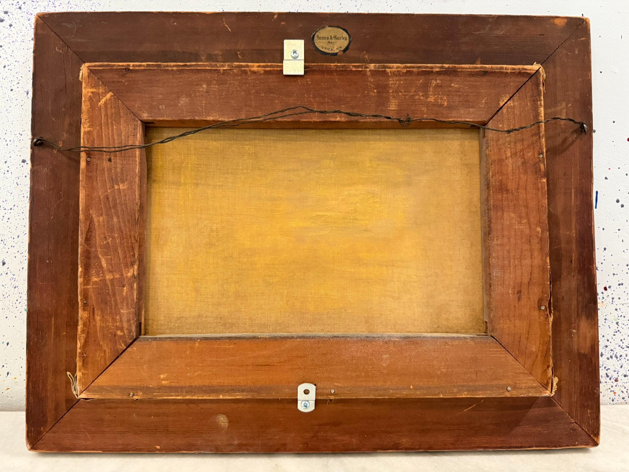 Pintura antigua Plétora de frambuesas maduras en cesta de fruta firmada Bohner en venta 3