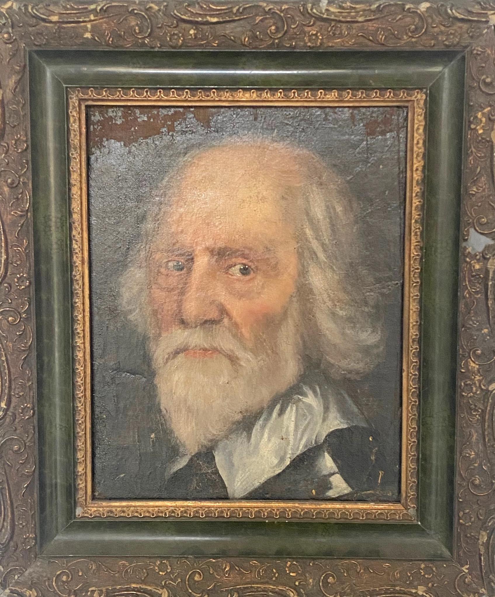 Antique Portrait, Original Oil Painting