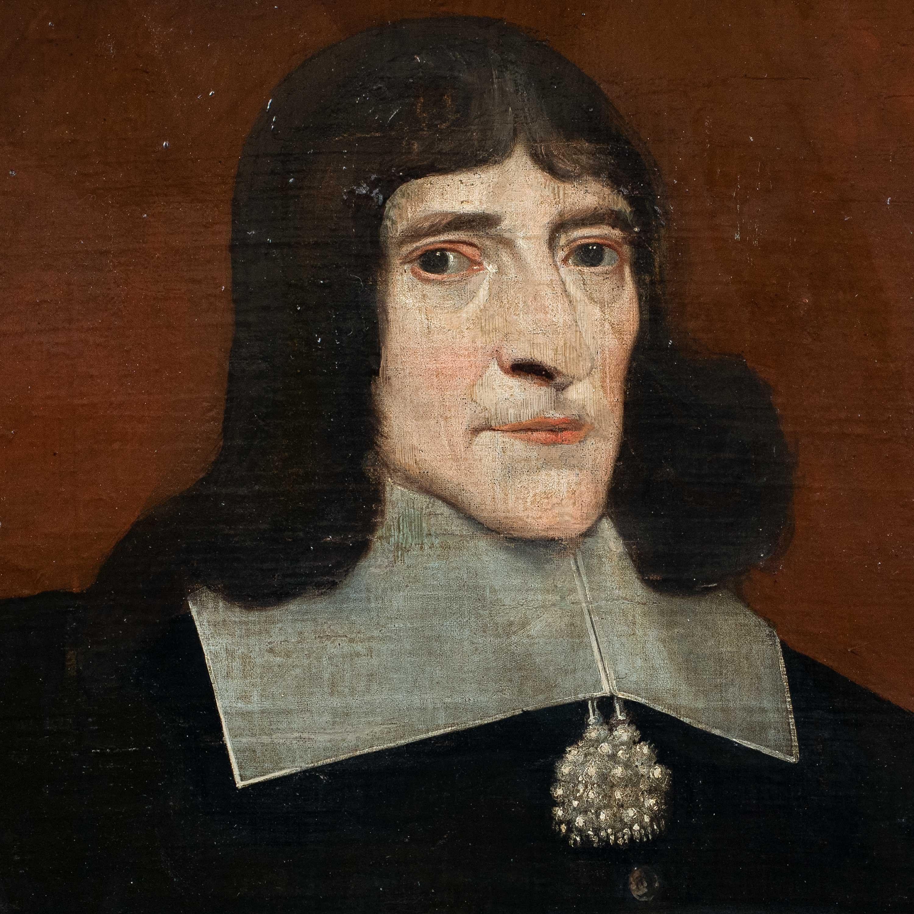 Ritrattista antico - Pittura di figura del XVII secolo - Ritratto nobile - Painting di Unknown