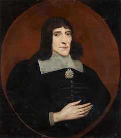 Antique Portrait painter - 17th century figure painting - Portrait nobleman