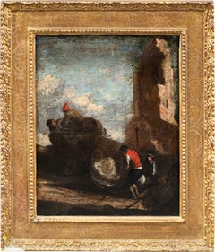 Pittore romano antico - Paesaggio del XVIII secolo - Viandanti - Italia