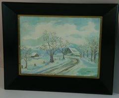 Antike skandinavische Winterszene, Ölgemälde