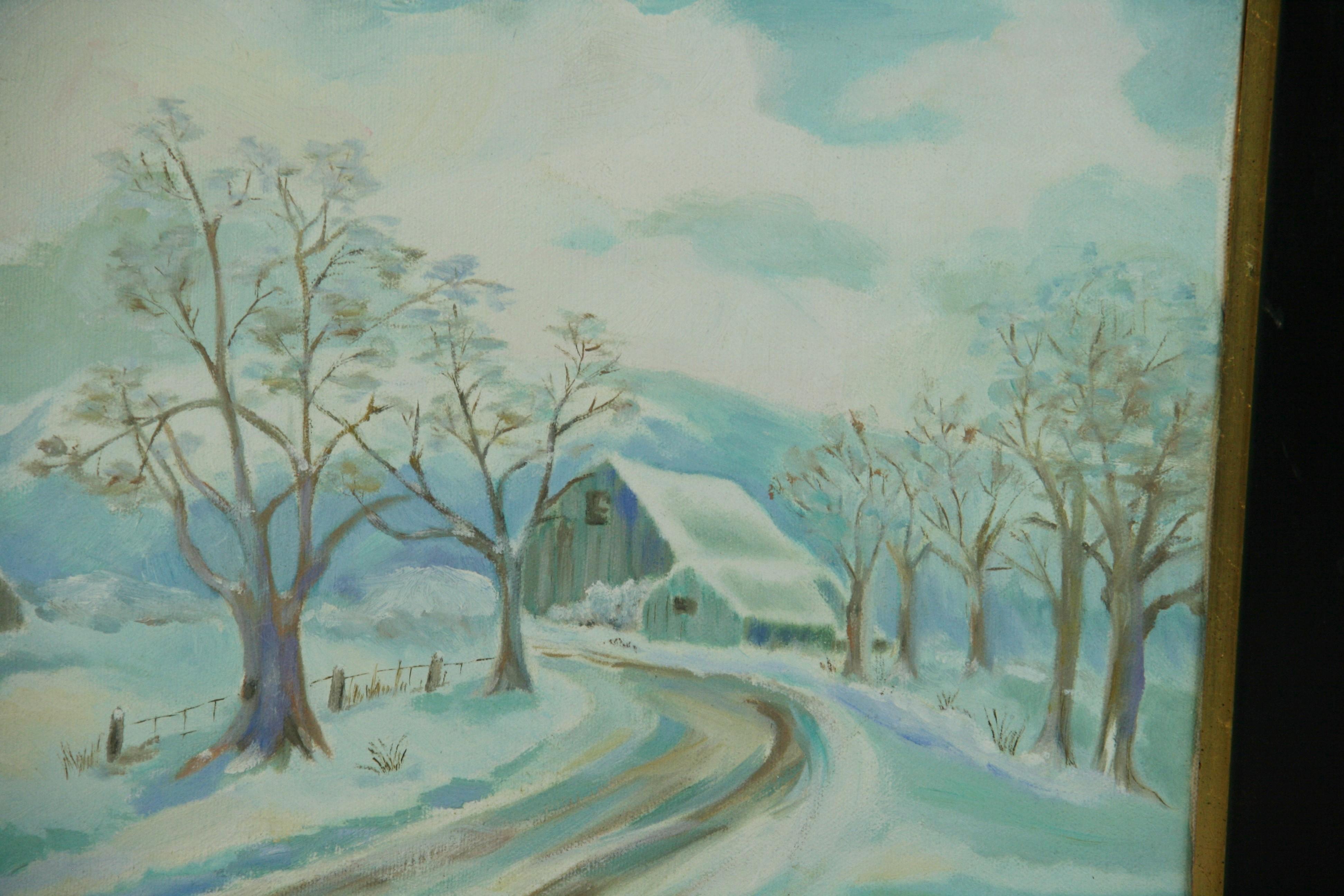 5119 Ancienne peinture oi de paysage d'hiver scandinave par Isabelle
Encadré
Taille de l'image 12x16