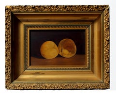 Antique Still Life of Golden Peaches Signed on Reverse Sullivan