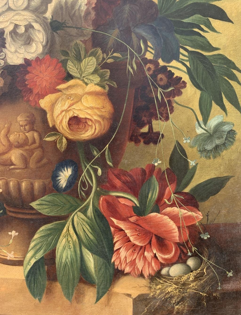 Antiker Stilllebenmaler (Italyl) – Stilllebenmaler des 19. und 20. Jahrhunderts – Blumen im Angebot 6