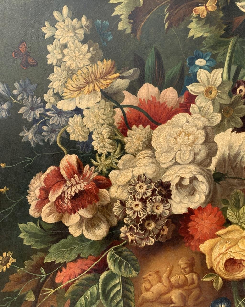 Antiker Stilllebenmaler (Italyl) – Stilllebenmaler des 19. und 20. Jahrhunderts – Blumen im Angebot 4