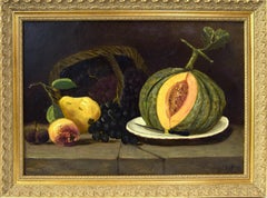 Antique Still Life with Fruit and Melon