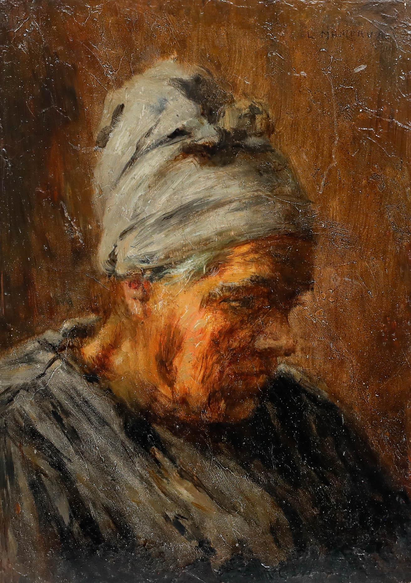 Antoine Louis Manceaux (1862-1939) - Late 19th Century Oil, Portrait of a Woman - Painting by Unknown