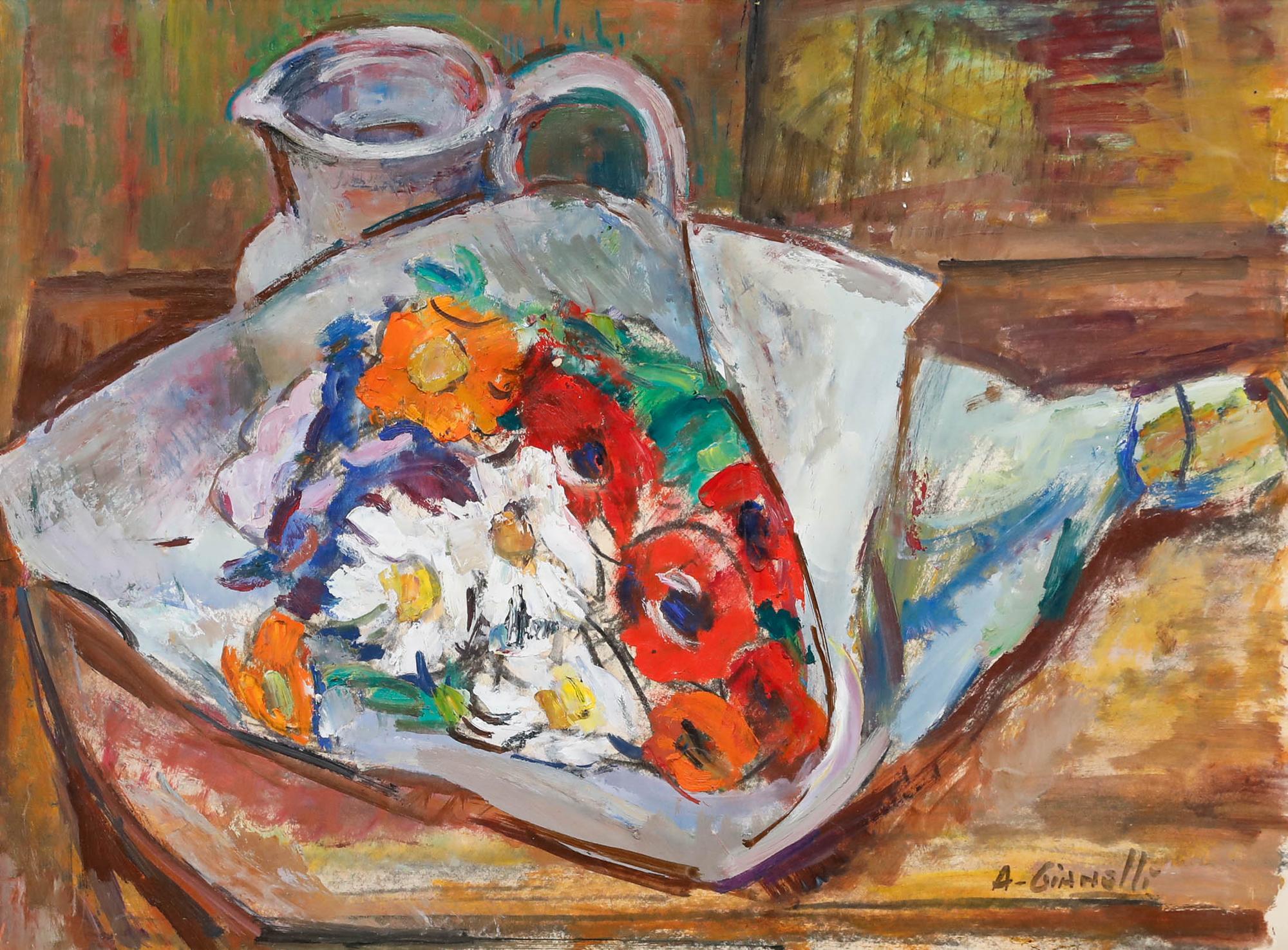 Antoine Marius Gianelli (1896-1983) - Acrylic, A Beautiful Bouquet - Painting by Unknown