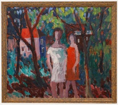 Anton Gold (1914-1970) - 1962 Óleo, Mujeres del bosque