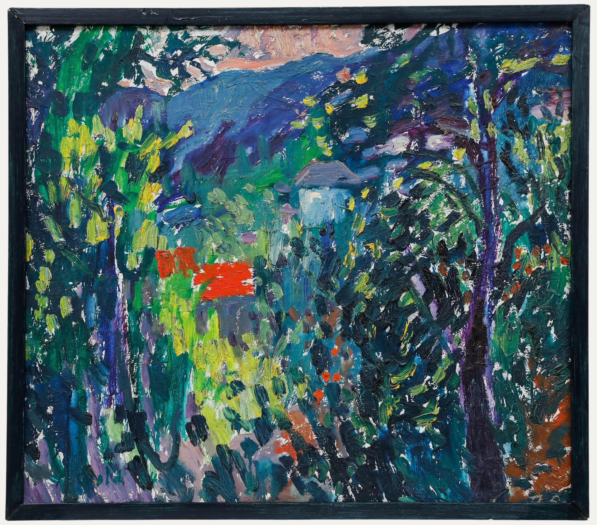 Anton Gold (1914-1970) - Gerahmtes Ölgemälde des 20. Jahrhunderts, Swabische Landschaft