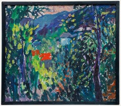 Anton Gold (1914-1970) - Huile encadrée du 20e siècle, paysage de Swabian