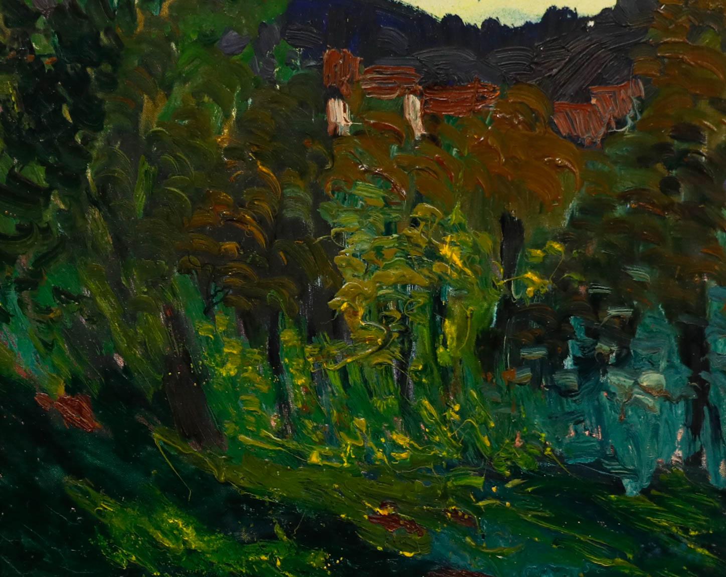 Anton Gold (1914-1970) - Huile du milieu du 20e siècle, forêt d'automne - Painting de Unknown