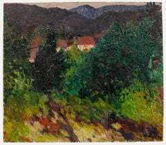 Anton Gold (1914-1970) - Mid 20th Century Oil, Chalets In The Mountains