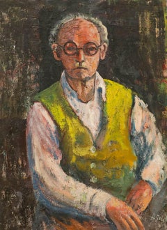 Anton Gold (1914-1970) - Mid 20th Century Oil, Portrait of Father