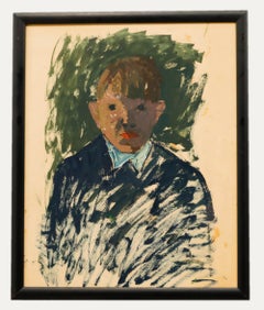 Anton Gold (1914-1970) - Mid 20th Century Oil, Schoolboy in Blue