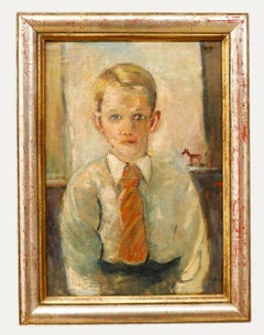 Anton Gold (1914-1970) - Huile du milieu du 20e siècle, The Schoolboy