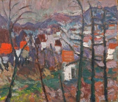 Anton Gold (1914-1970) - Mid 20th Century Oil, Through Winter Trees