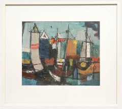 Anton Reichenberg (1910-1984) - Olio del XX secolo incorniciato, Al porto